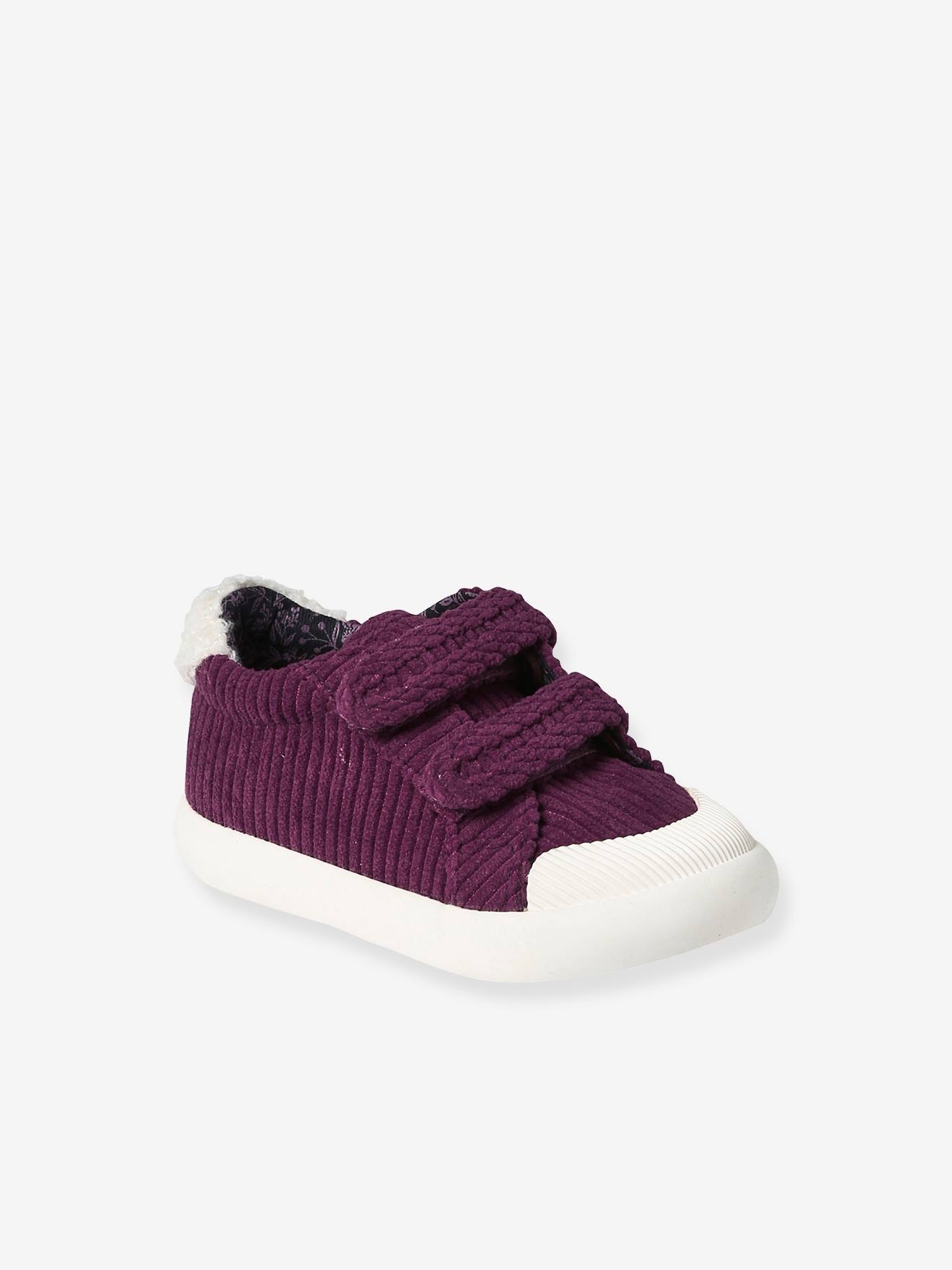 Baby Klett-Sneakers aus Cord von Vertbaudet
