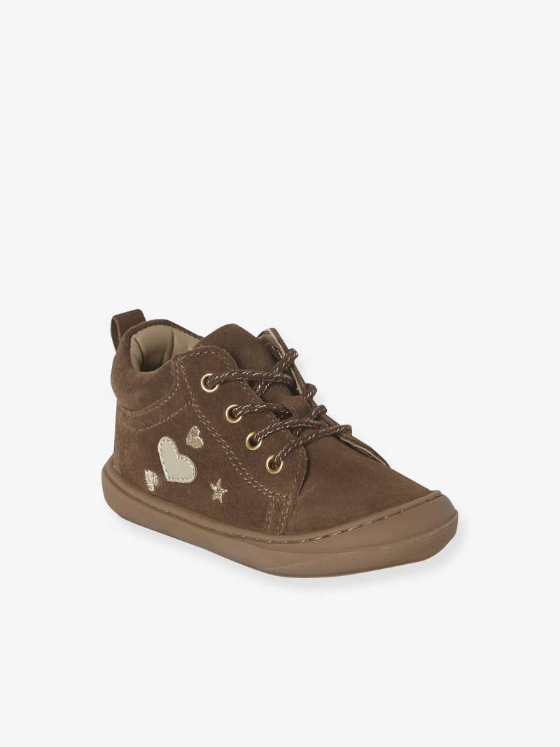 Baby Lauflernboots aus weichem Leder mit Schnürung von Vertbaudet