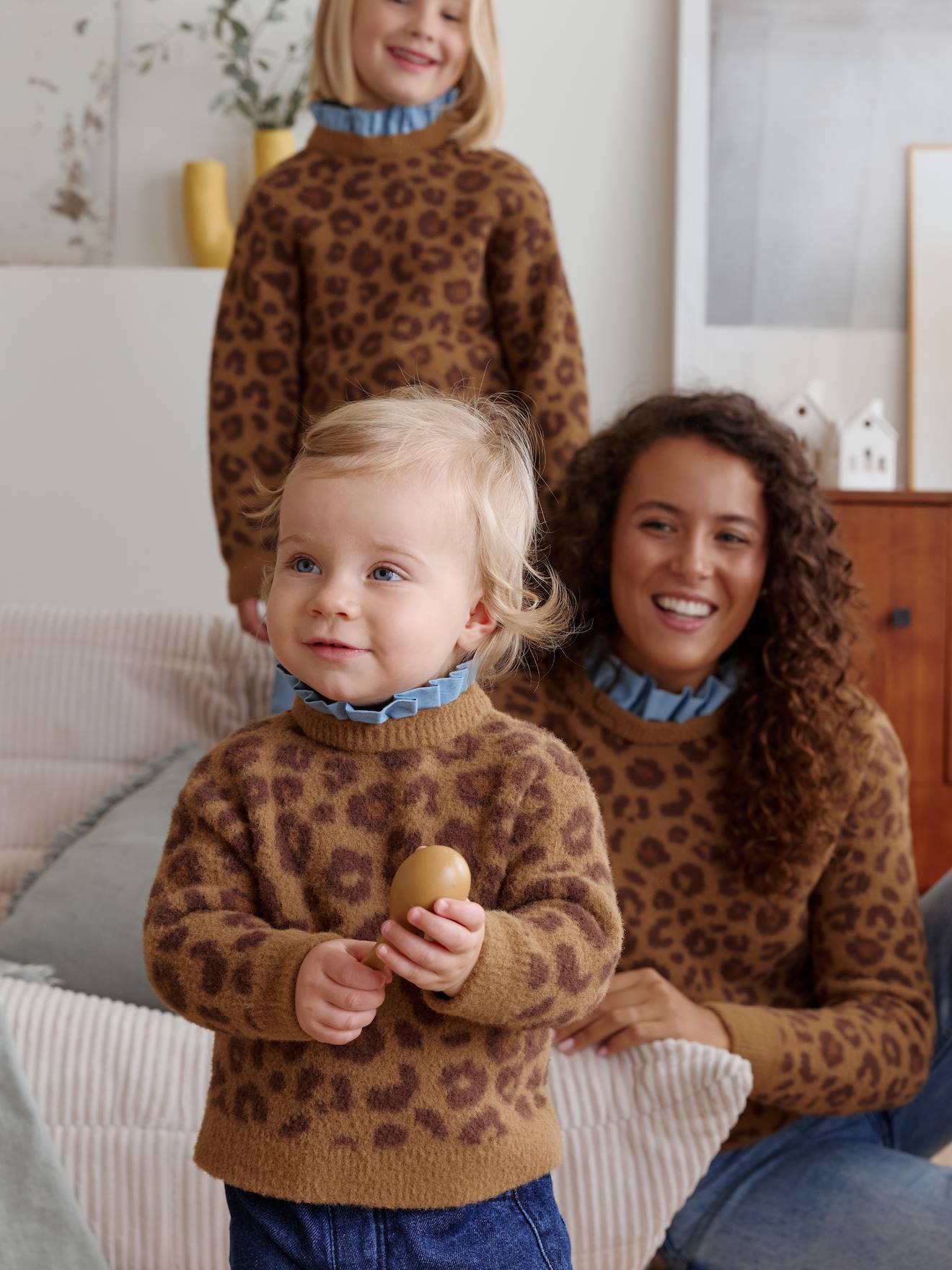 Baby Pullover LEOPARD Familien-Capsule von Vertbaudet