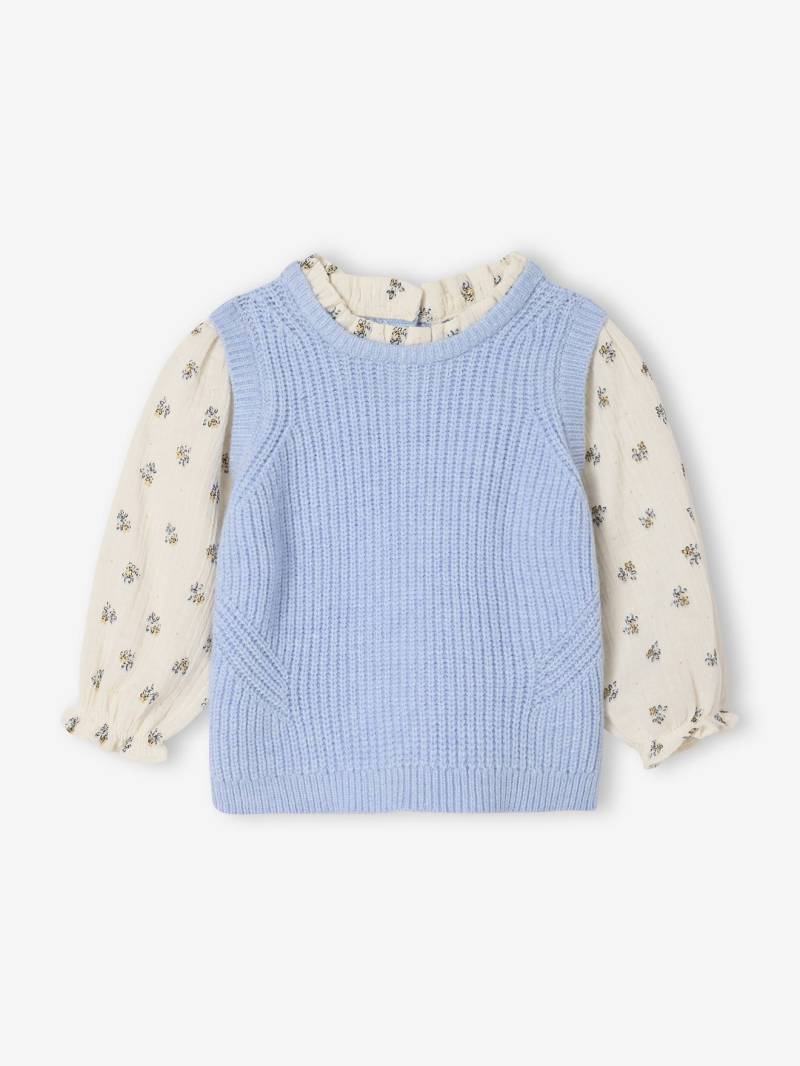 Baby Pullover mit 2-in-1-Effekt von Vertbaudet
