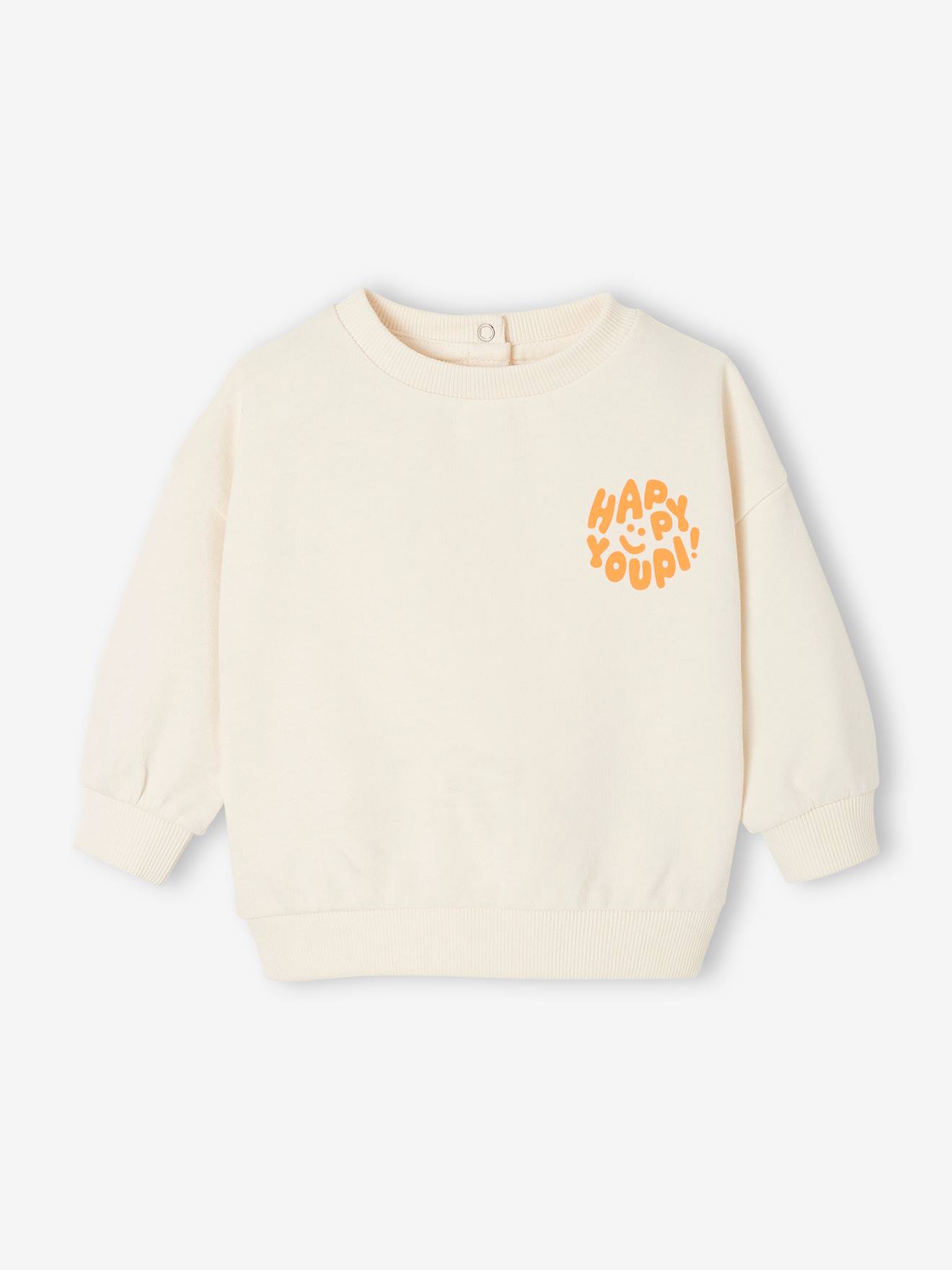 Baby Rundhals-Sweatshirt BASIC mit Recycling-Polyester von Vertbaudet