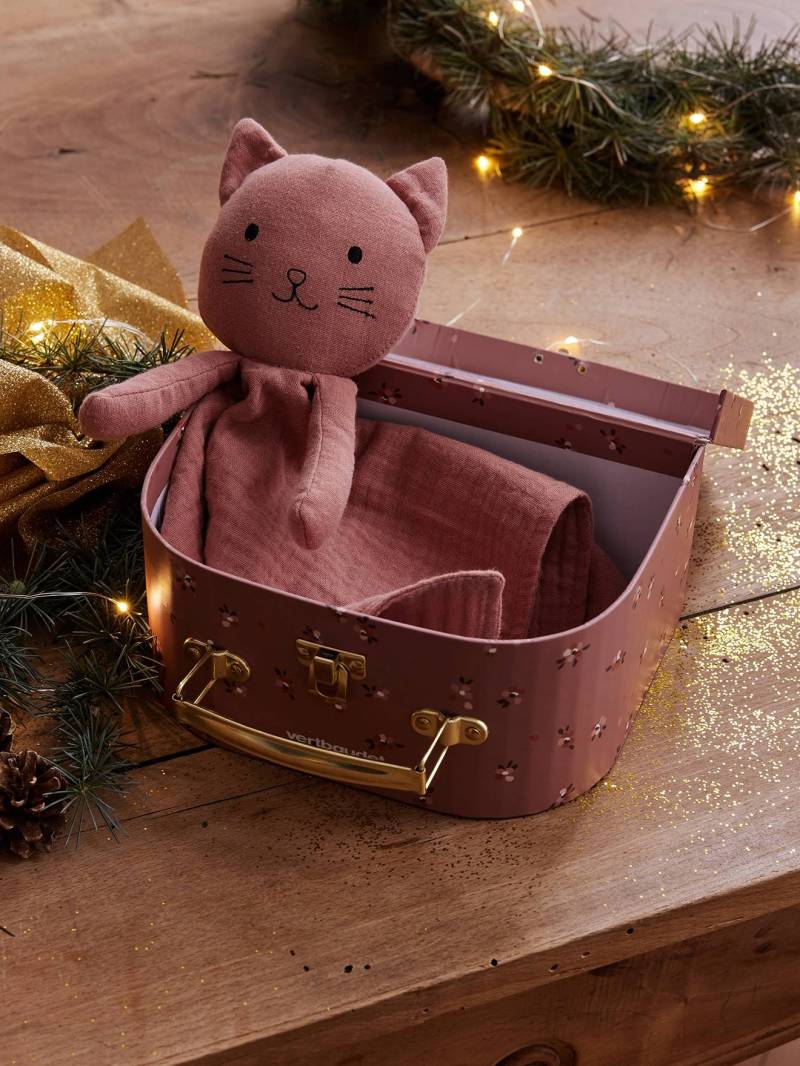 Baby Schmusetuch aus Baumwollmusselin mit Köfferchen von Vertbaudet