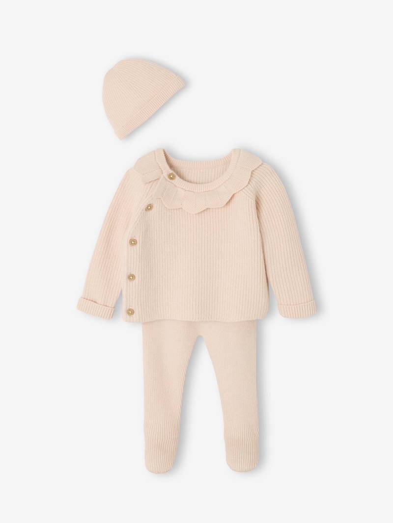 Baby-Set aus Musterstrick: Strickjacke von Vertbaudet