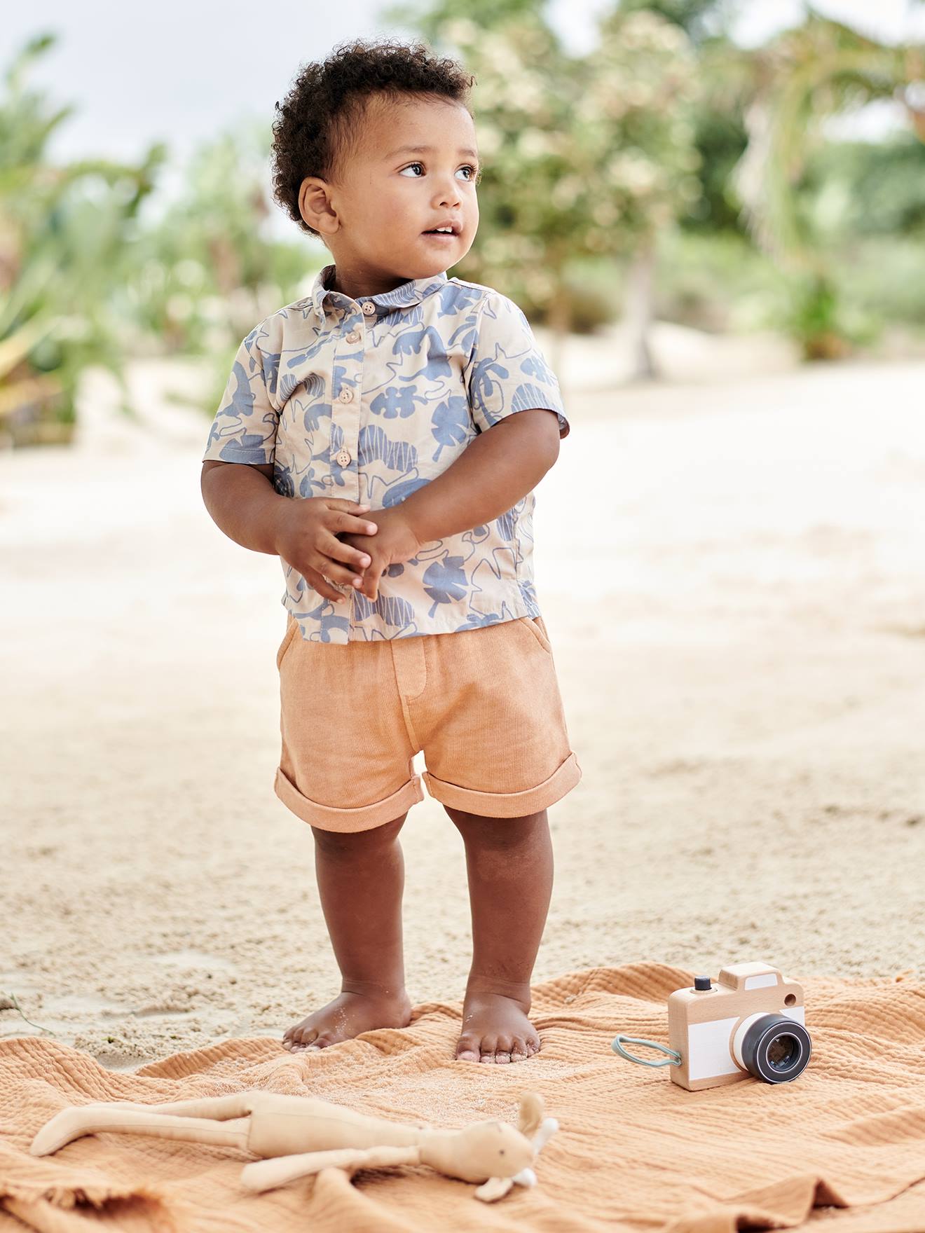 Baby Shorts mit Dehnbund von Vertbaudet