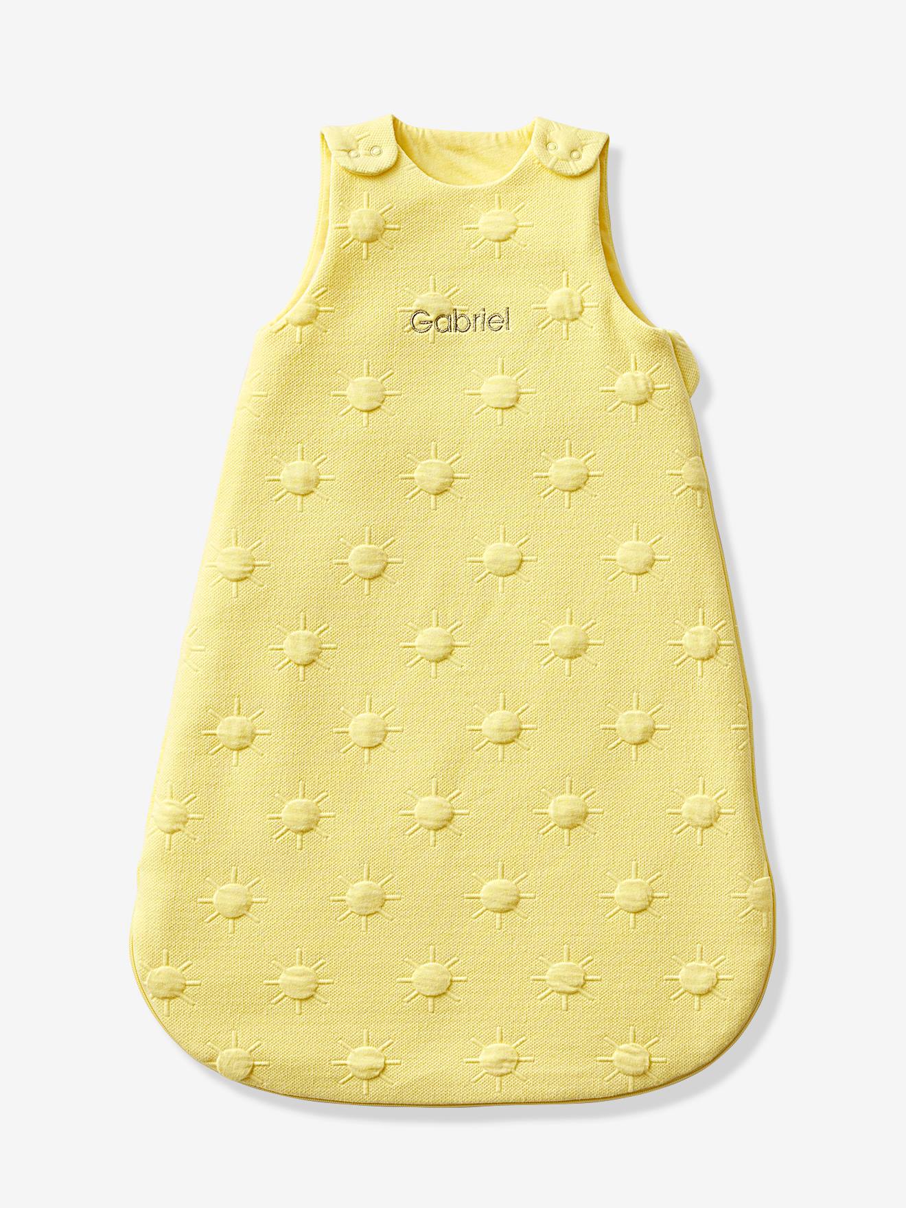 Baby Sommerschlafsack JACQUARD personalisierbar Oeko-Tex pastell sonnen von Vertbaudet
