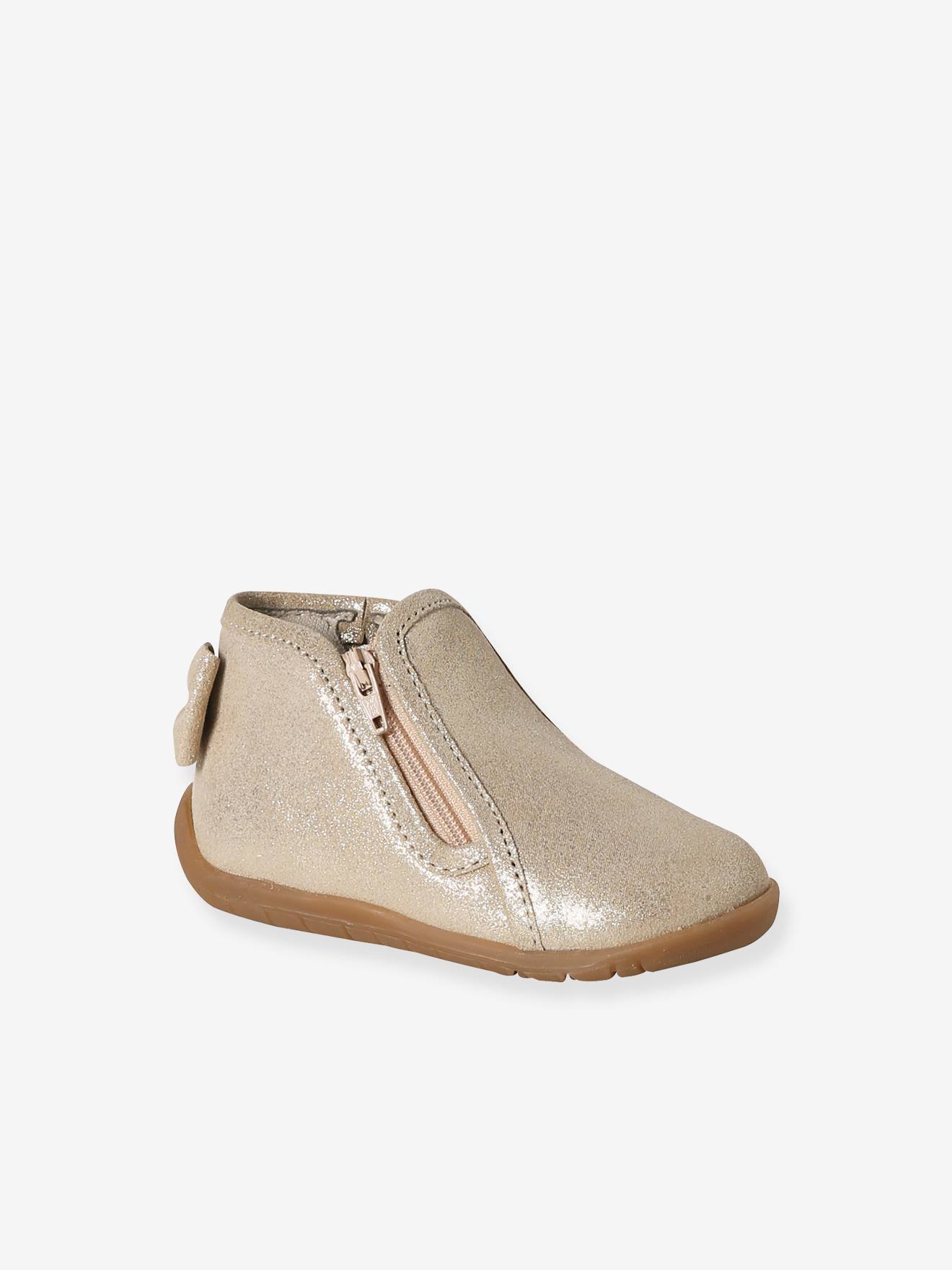 Baby Stiefeletten aus weichem Leder mit Reißverschluss Baby Stiefeletten aus weichem Leder mit Reißverschluss von Vertbaudet