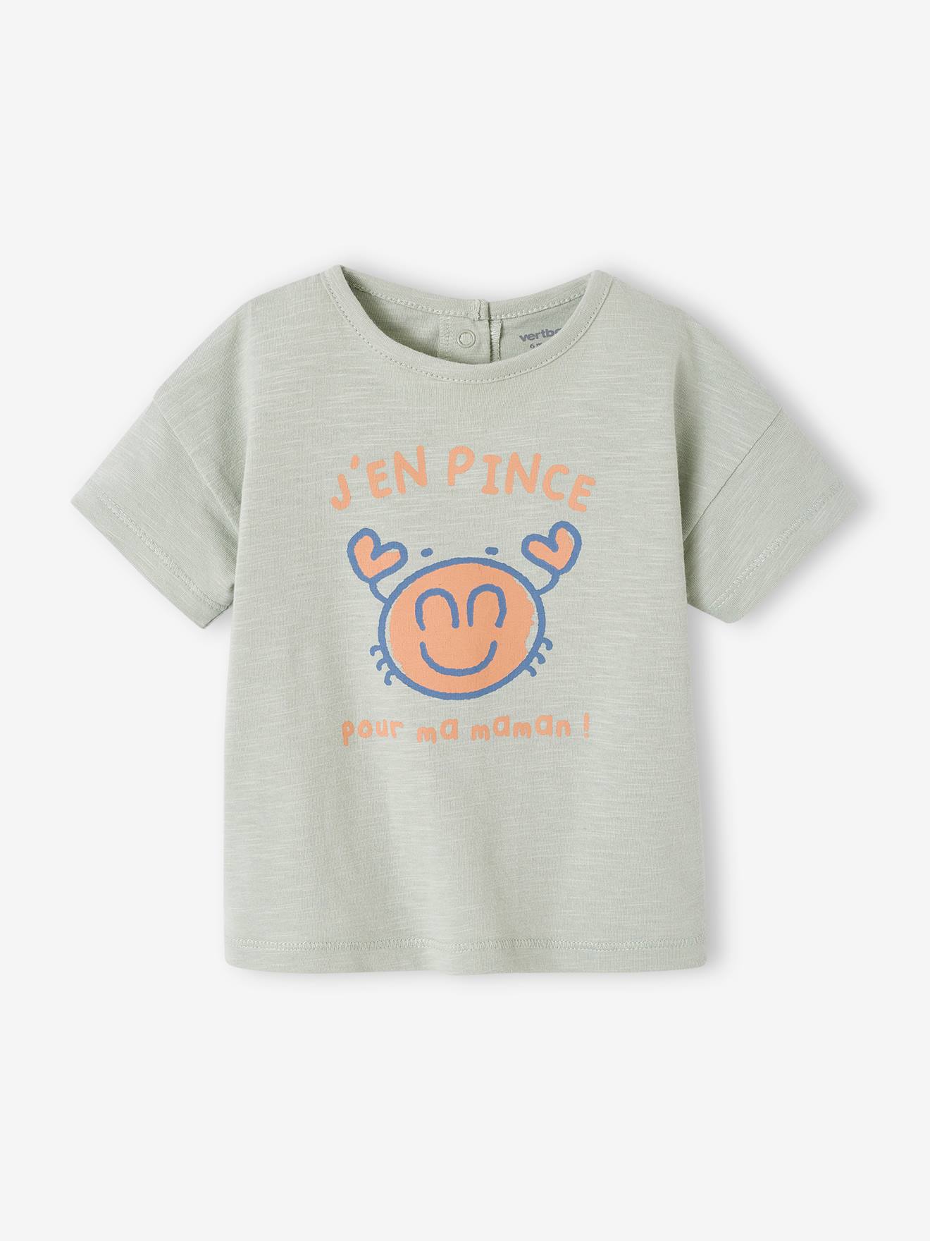 Bio-Kollektion: Baby T-Shirt mit Meeres-Motiven von Vertbaudet