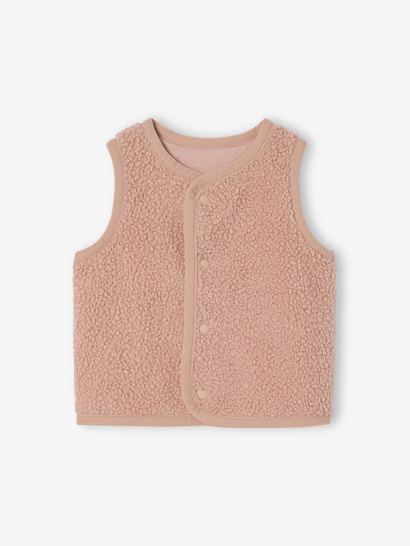 Baby Weste aus Teddyfleece pudrig von Vertbaudet
