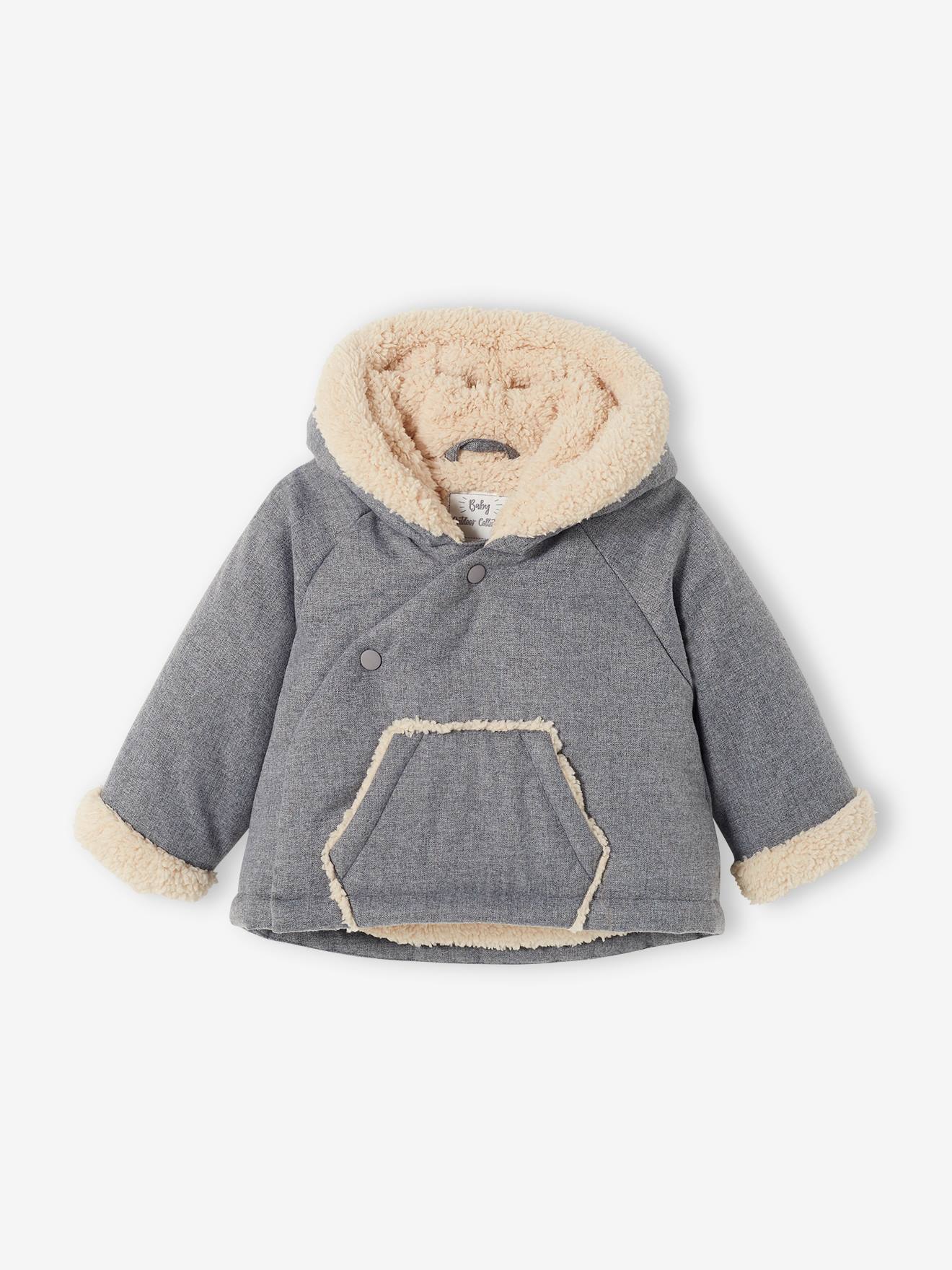 Baby Wickeljacke mit Kapuze & Recycling-Polyester von Vertbaudet