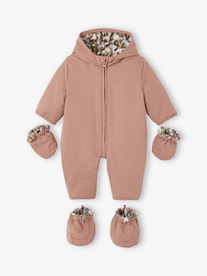 Baby Winter-Overall in Leo-Optik mit Recycling-Wattierung von Vertbaudet