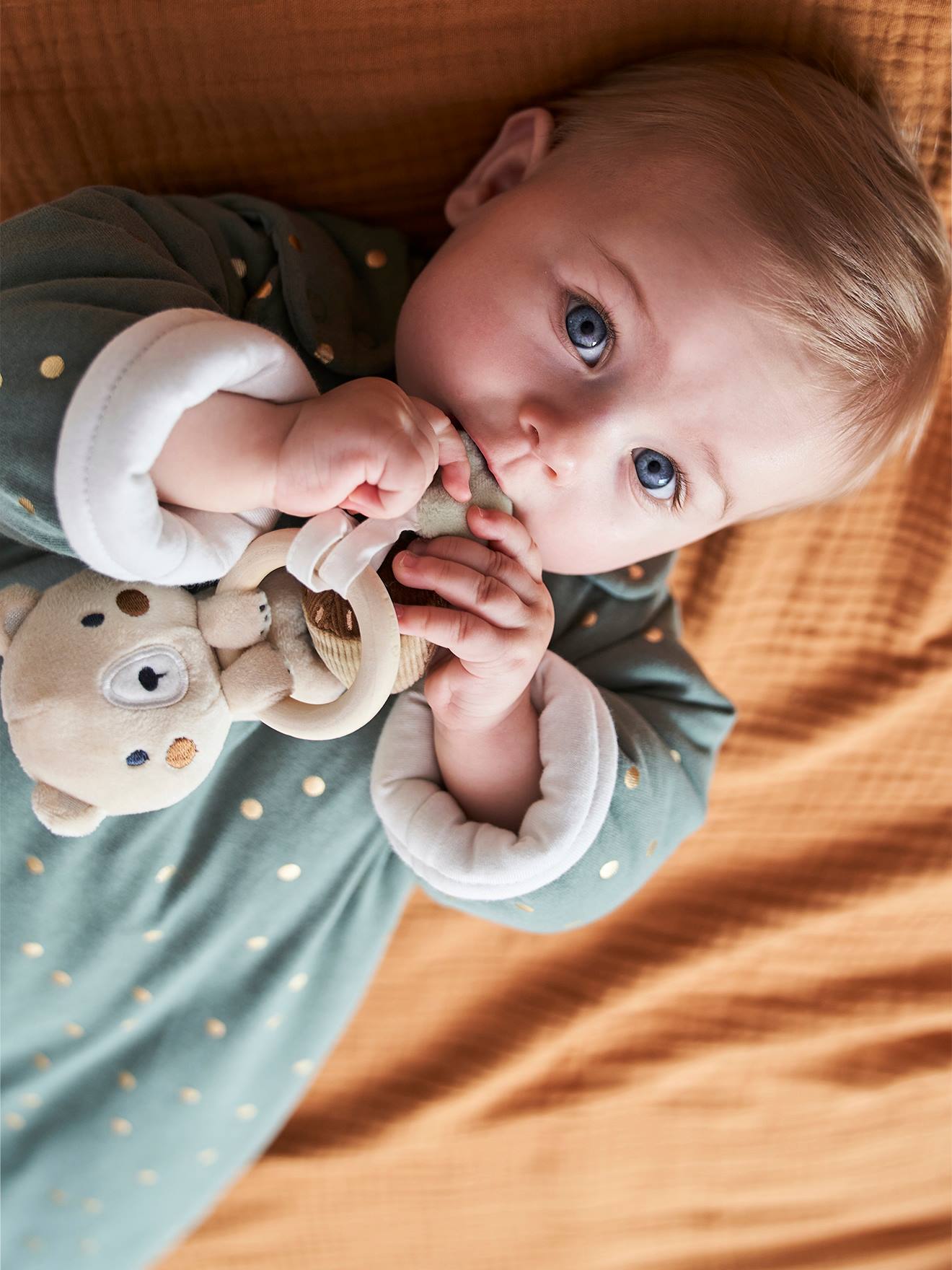 Baby Winterschlafsack GRÜNER WALD Ärmel abnehmbar personalisierbar von Vertbaudet
