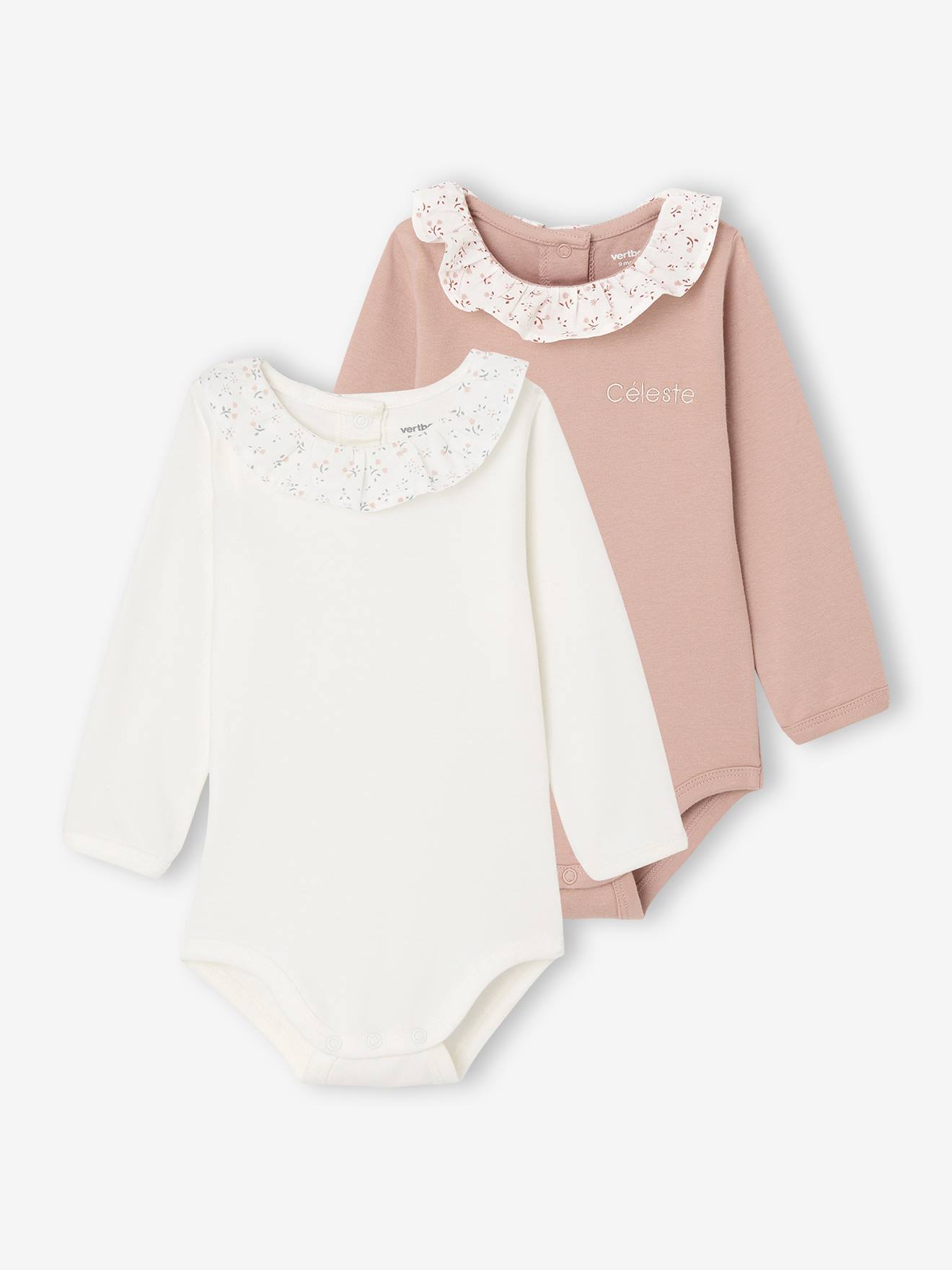Bio-Kollektion: 2er-Pack Baby Bodys mit Bio-Kollektion: 2er-Pack Baby Bodys mit von Vertbaudet