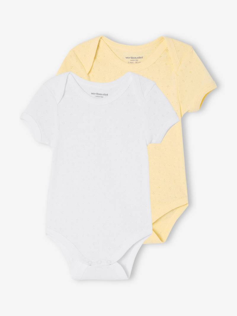 Bio-Kollektion: 2er-Pack Baby Kurzarm-Bodys aus Jersey von Vertbaudet