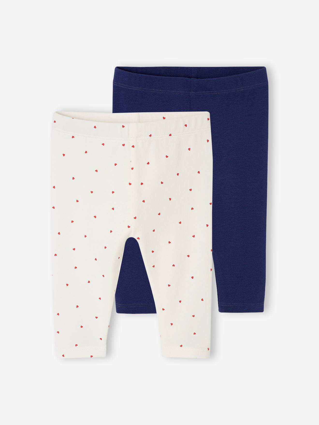 Bio-Kollektion: 2er-Pack Baby Leggings BASIC von Vertbaudet