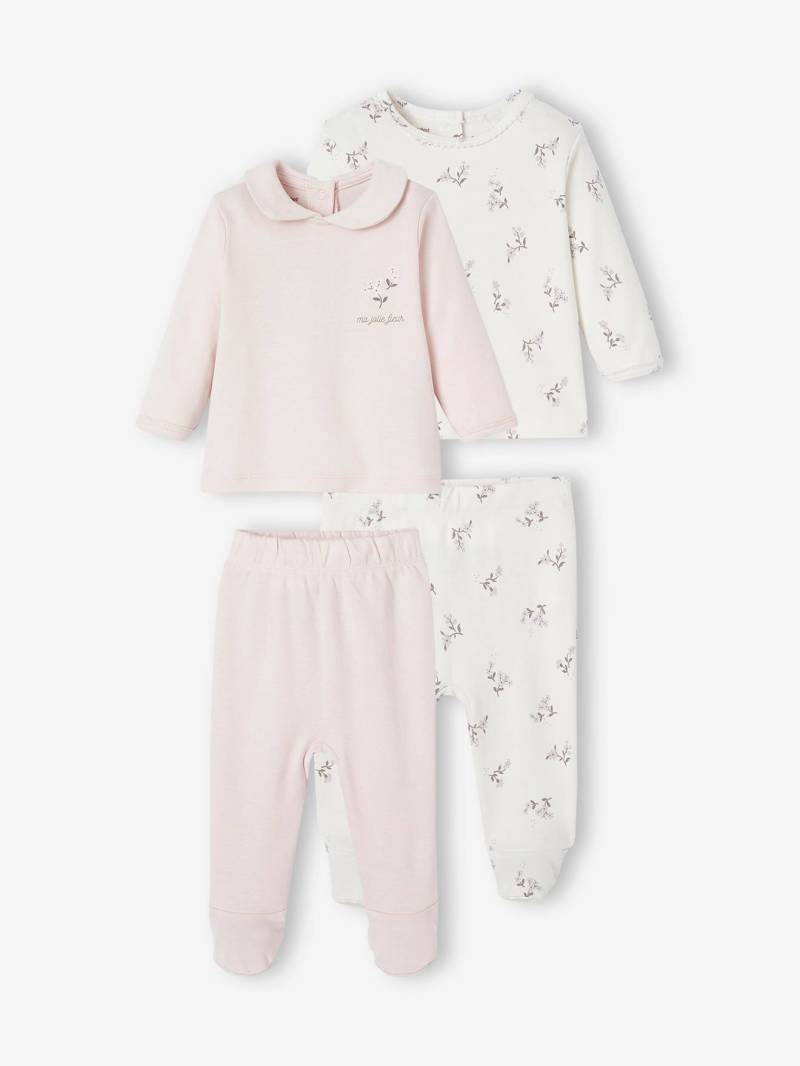 Bio-Kollektion: 2er-Pack Baby Schlafanzüge hell von Vertbaudet