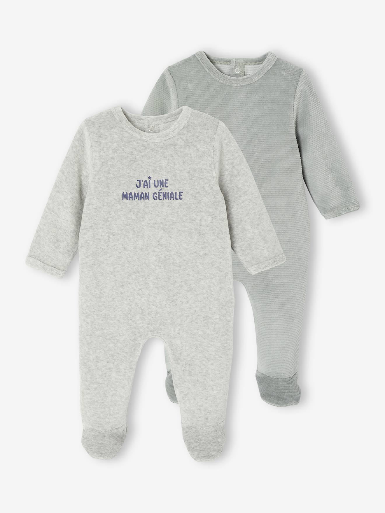Bio-Kollektion: 2er-Pack Baby Strampler von Vertbaudet