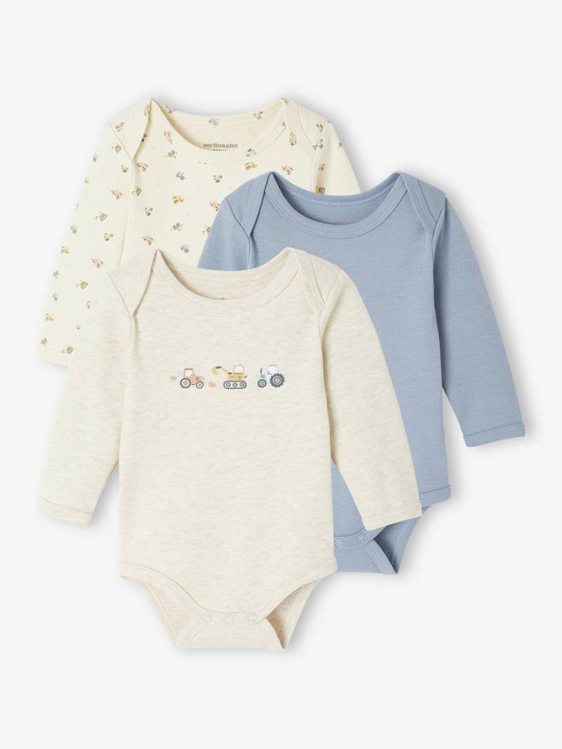 Bio-Kollektion: 3er-Pack Baby Bodys in Schlupfform von Vertbaudet