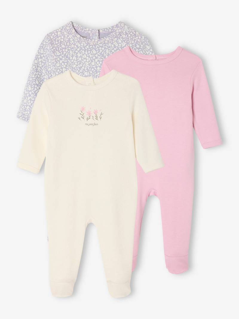 Bio-Kollektion: 3er-Pack Baby Strampler BASIC von Vertbaudet