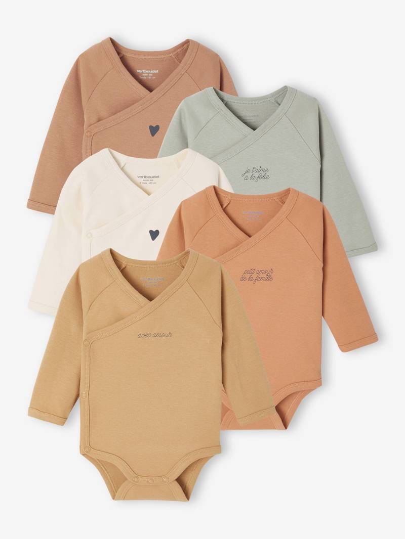 Bio-Kollektion: 5er-Pack Baby Wickelbodys BASIC von Vertbaudet