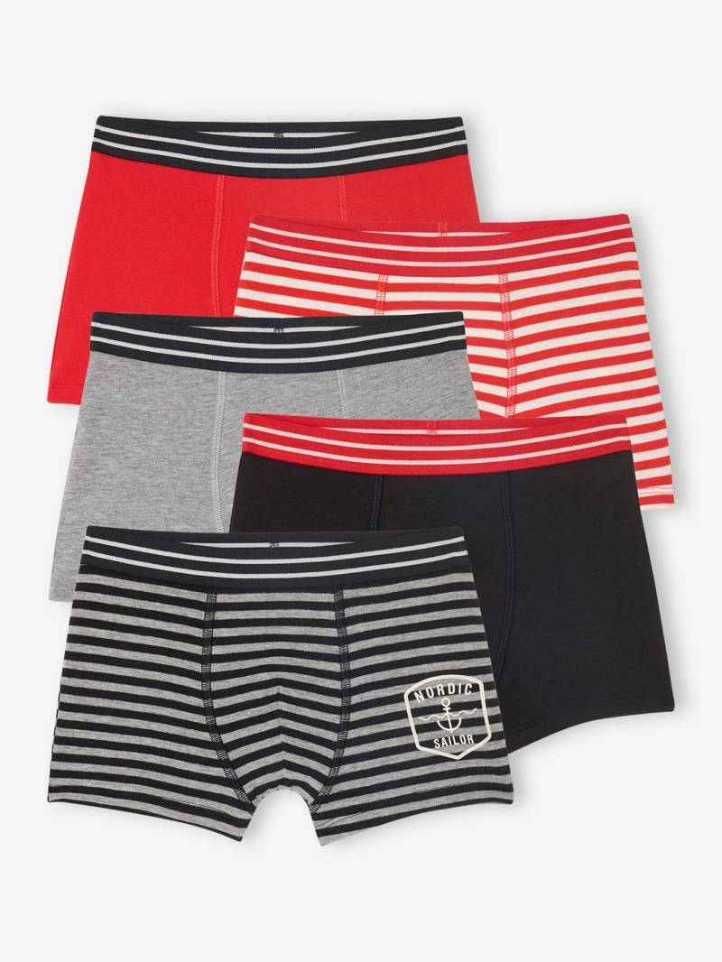 Bio-Kollektion: 5er-Pack Jungen Boxershorts SAILOR von Vertbaudet