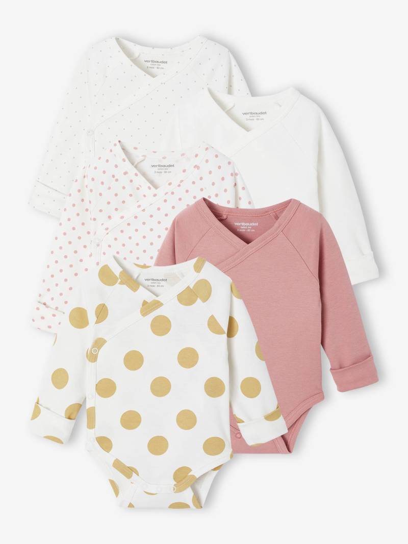 Bio-Kollektion: 5er-Pack mitwachsende Baby Wickelbodys mit Tupfen Bio-Kollektion: 5er-Pack mitwachsende Baby Wickelbodys mit Tupfen von Vertbaudet