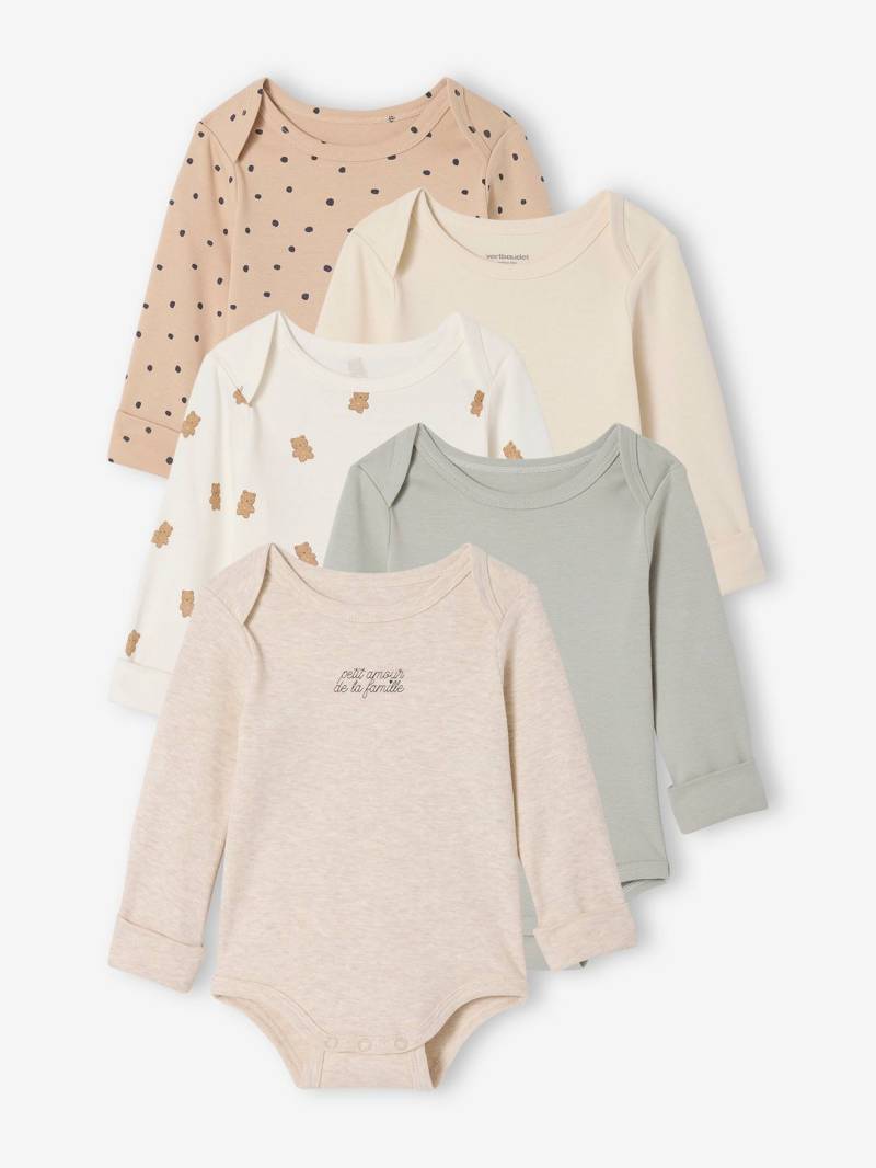 Bio-Kollektion: 5er-Pack mitwachsende Baby Wickelbodys von Vertbaudet