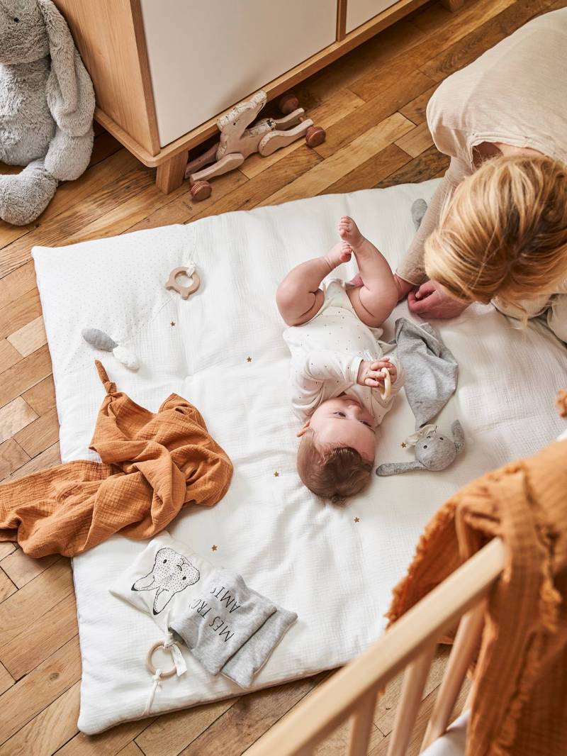 Bio-Kollektion: Baby Activity-Decke KLEINE FREUNDE von Vertbaudet