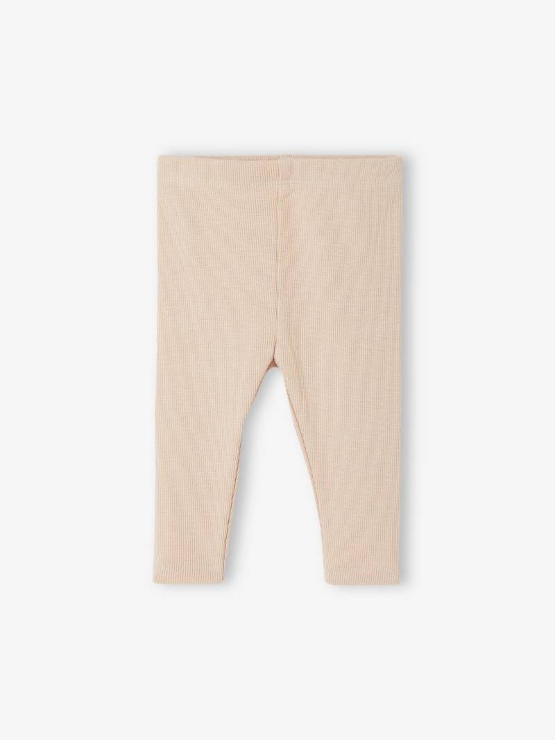 Bio-Kollektion: Baby Leggings aus Rippjersey BASIC pudrig von Vertbaudet