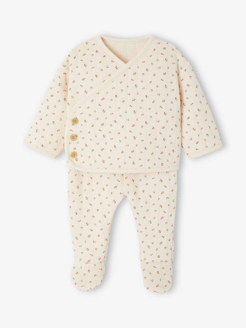 Bio-Kollektion: Baby-Set aus Steppjacke & Hose mit Fuß von Vertbaudet