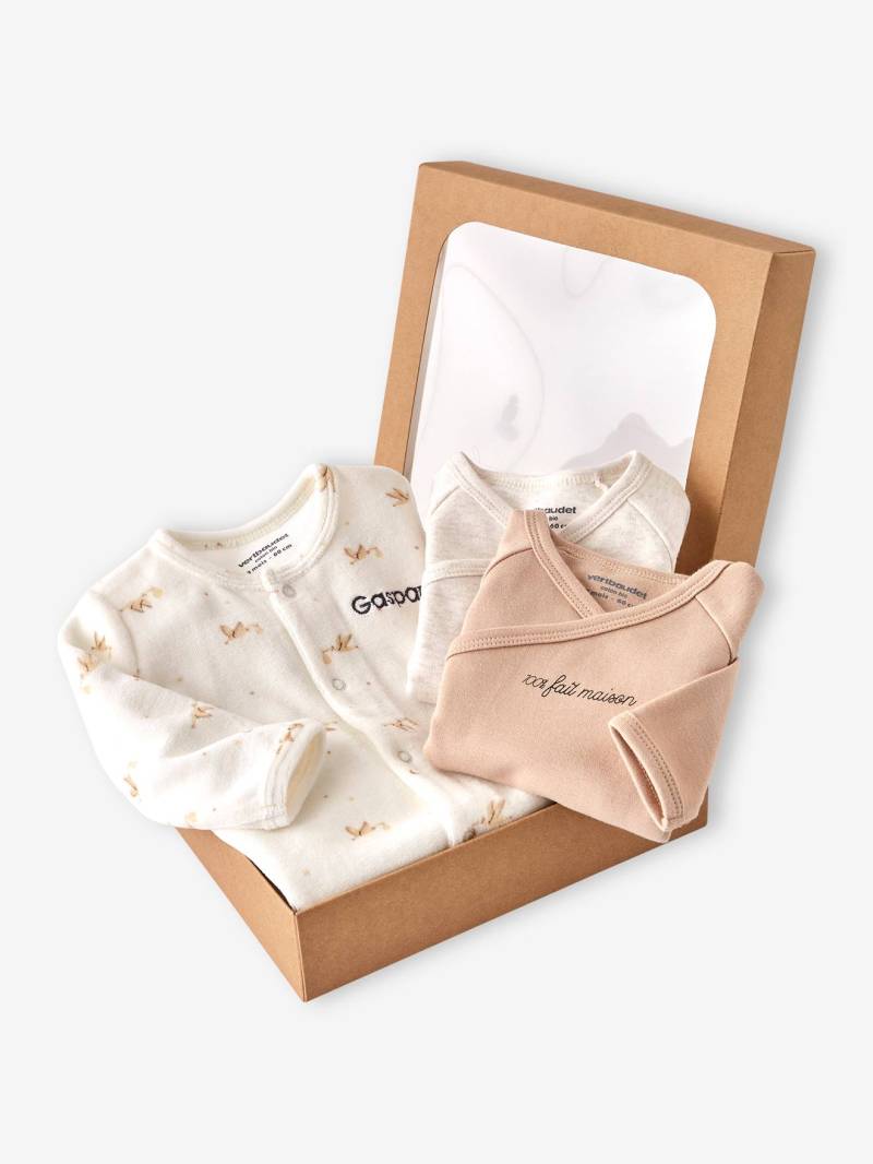 Bio-Kollektion: Baby-Set aus Strampler & 2 Bodys von Vertbaudet