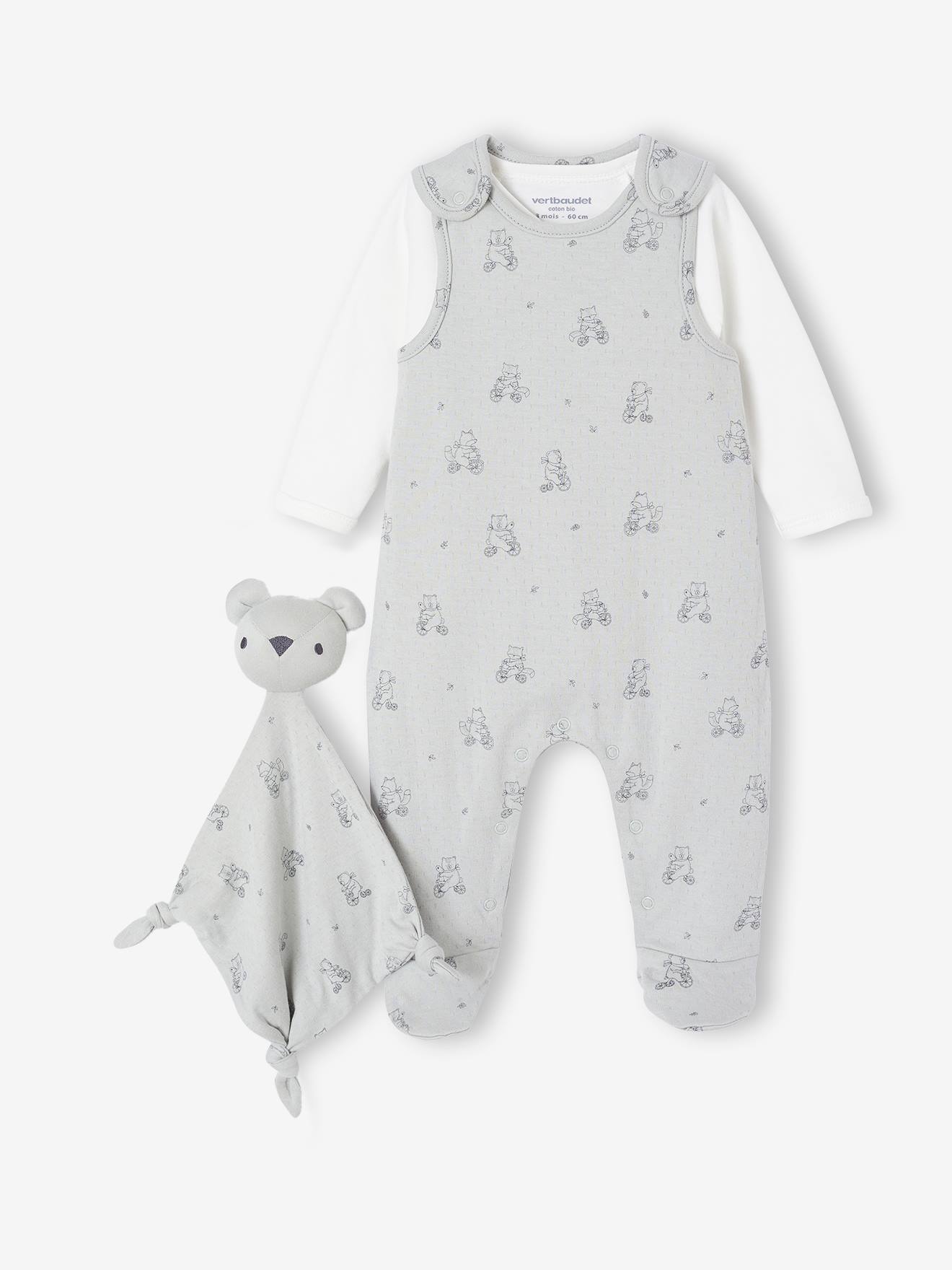 Bio-Kollektion: Baby-Set zur Geburt aus Overall Bio-Kollektion: Baby-Set zur Geburt aus Overall von Vertbaudet