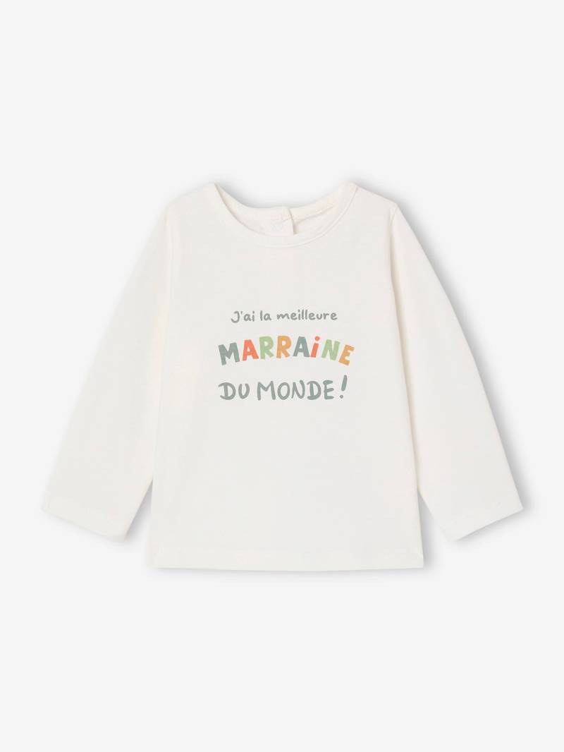 Bio-Kollektion: Baby Shirt mit Druckknöpfen und Message von Vertbaudet