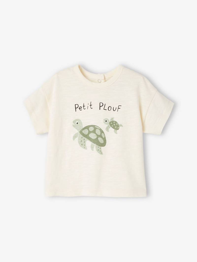 Bio-Kollektion: Baby T-Shirt mit Meeres-Motiven von Vertbaudet