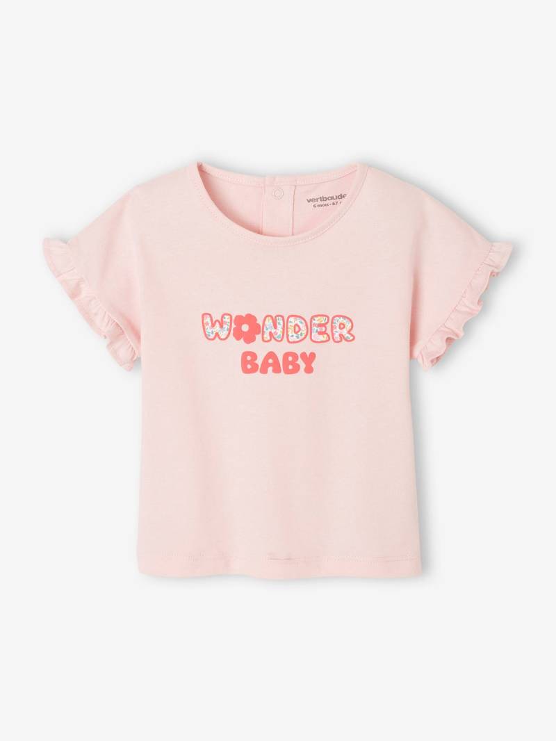 Bio-Kollektion: Baby T-Shirt mit Messageprint hell von Vertbaudet