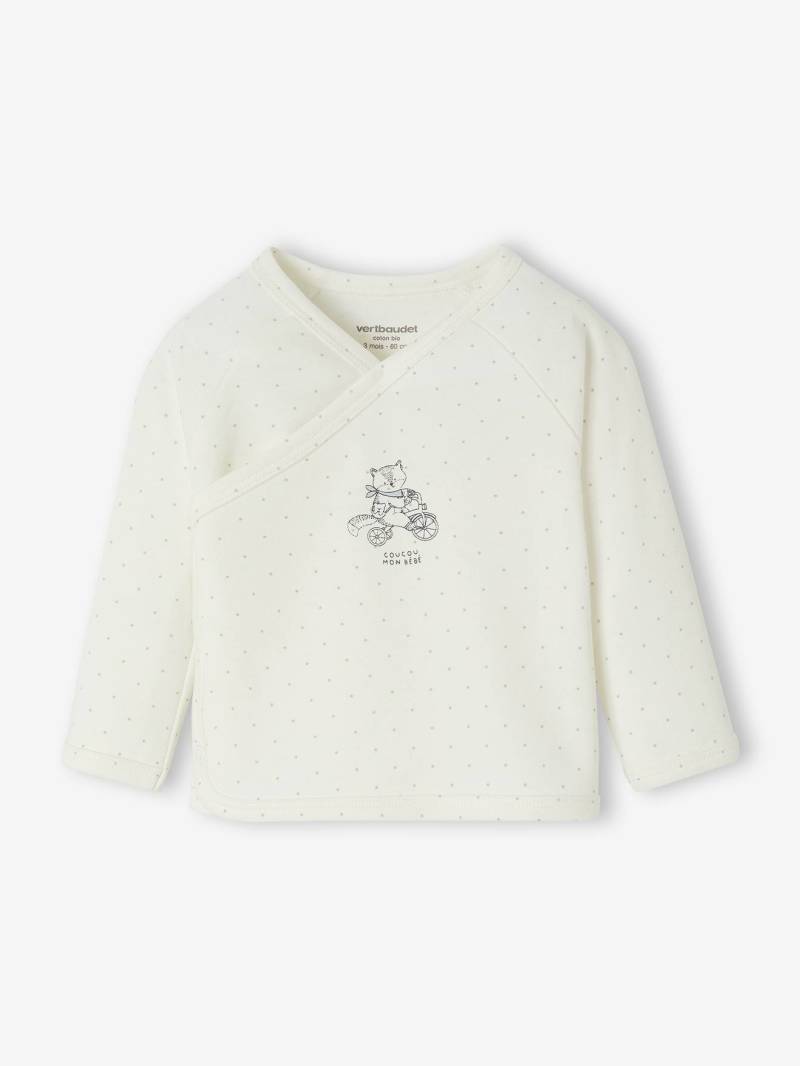 Bio-Kollektion: Gemusterte Baby Jacke mit Druckknöpfen BASIC von Vertbaudet