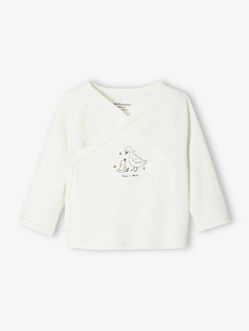 Bio-Kollektion: Gemusterte Baby Jacke mit Druckknöpfen BASIC von Vertbaudet