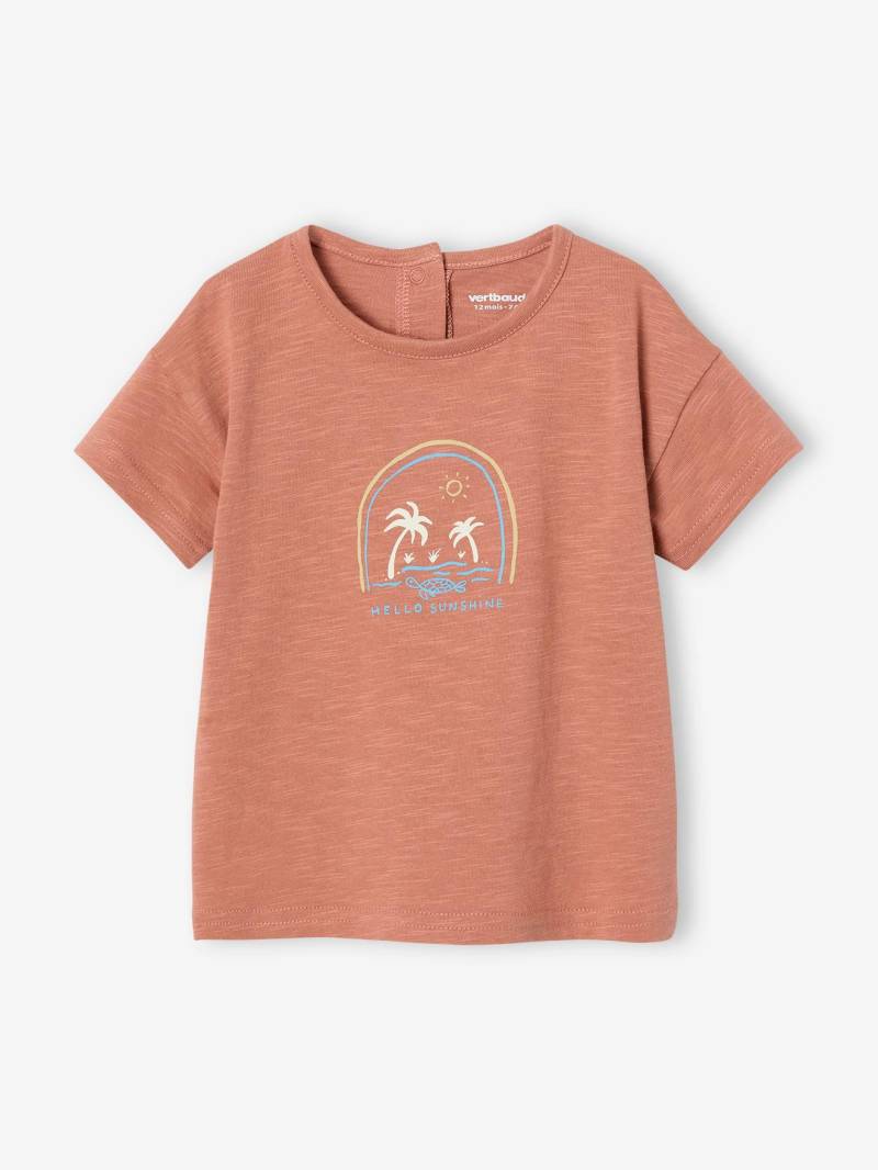 Bio-Kollektion: Jungen Baby T-Shirt mit Strand-Print von Vertbaudet