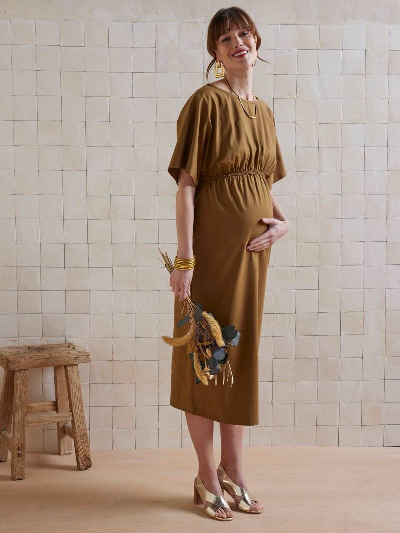 Langes Umstandskleid aus schwerem Jersey von Vertbaudet