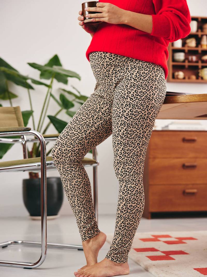 Umstandsleggings mit Leopardenmuster von Vertbaudet
