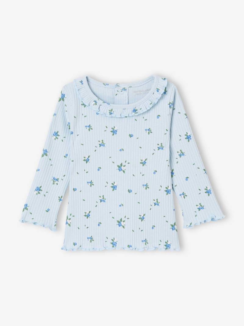 Bio-Kollektion: geripptes Baby Shirt mit langen Ärmeln von Vertbaudet