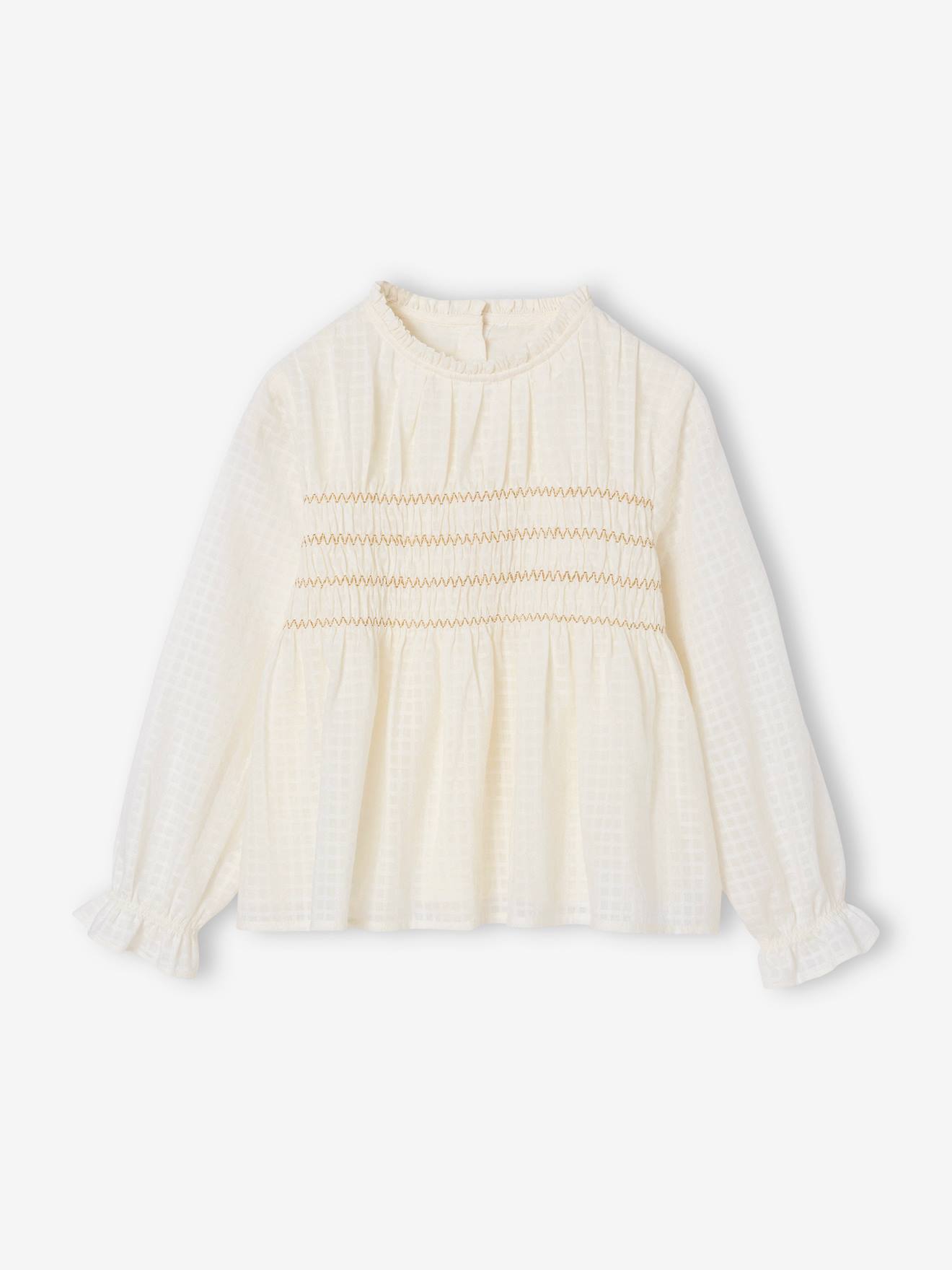 Bluse gesmockt für Weihnachten Bluse gesmockt für Weihnachten von Vertbaudet