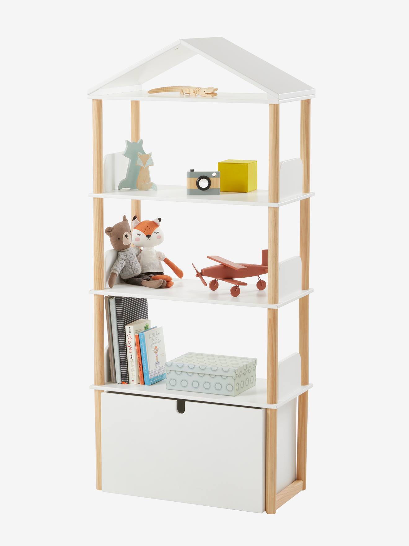 Kinderzimmer Bücherregal in Hausform WOODY von Vertbaudet
