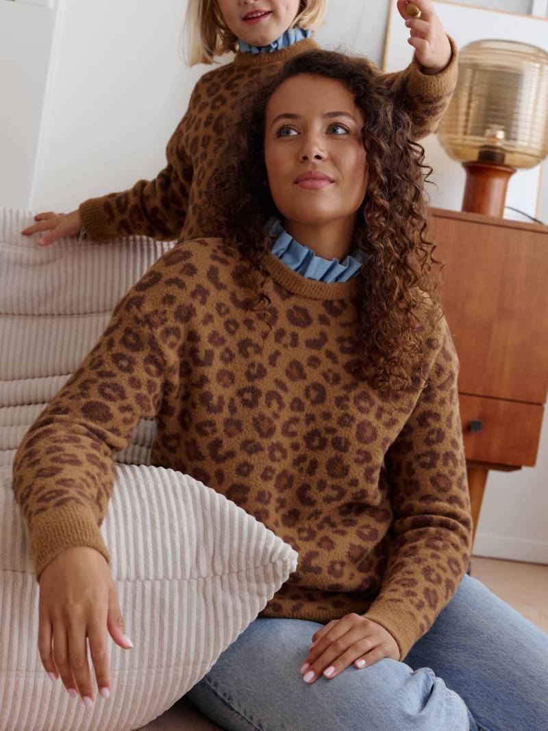 Damen Pullover LEOPARD Familien-Capsule von Vertbaudet