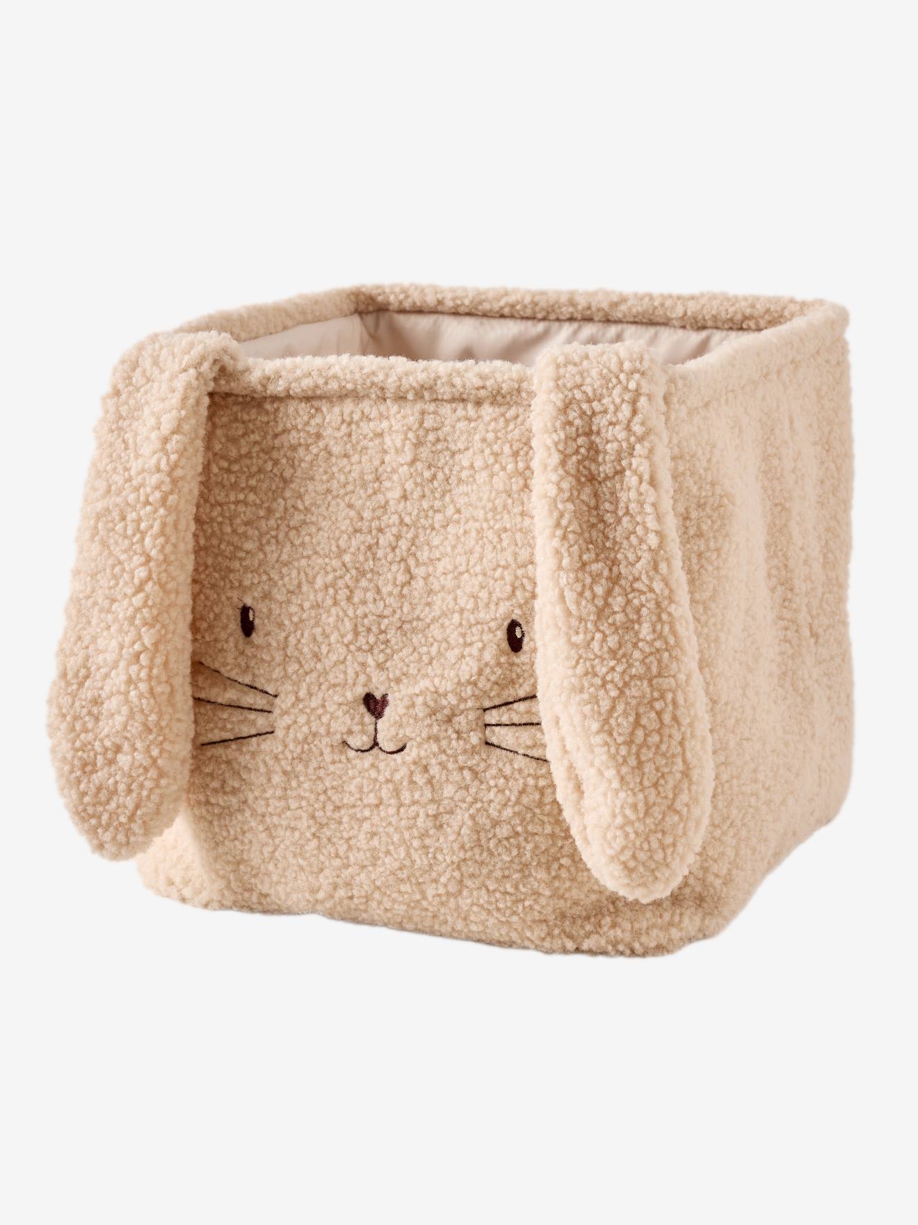 Faltbare Aufbewahrungsbox VERZAUBERTER HASE aus Teddyfleece von Vertbaudet