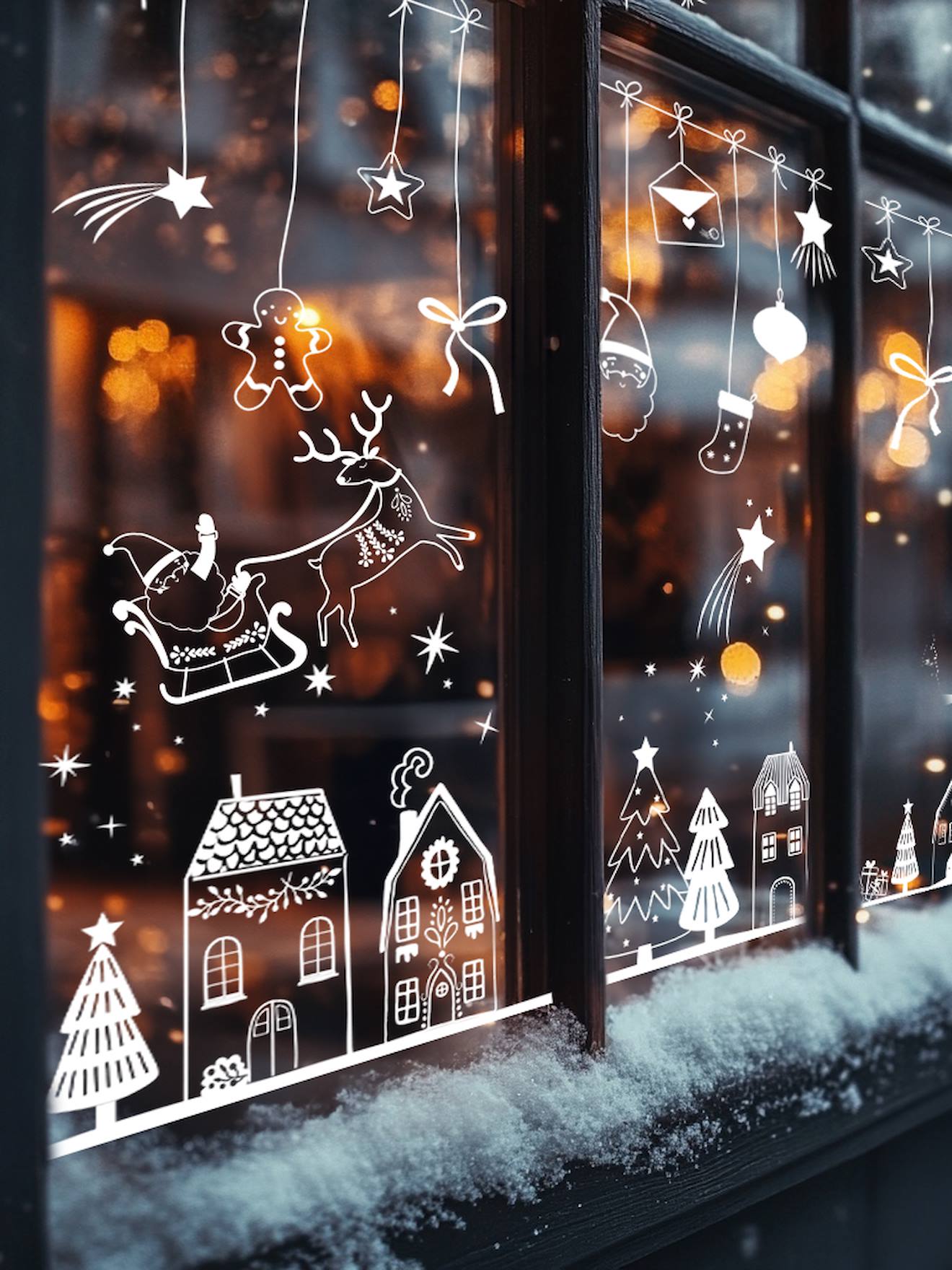 Fenstersticker Weihnachtsdorf Fenstersticker Weihnachtsdorf von Vertbaudet