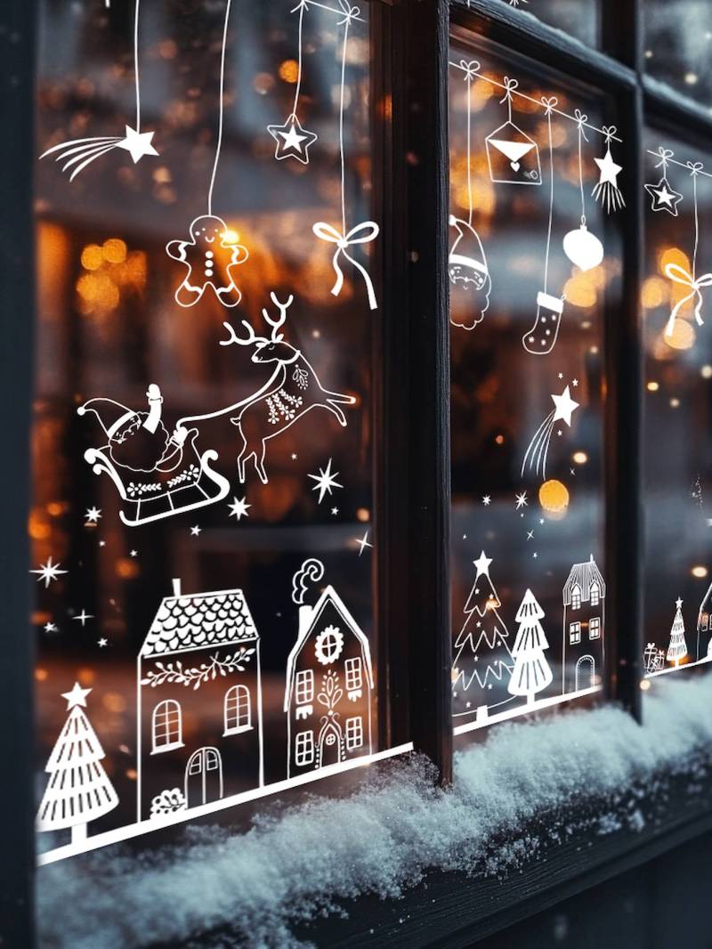 Fenstersticker Weihnachtsdorf Fenstersticker Weihnachtsdorf von Vertbaudet