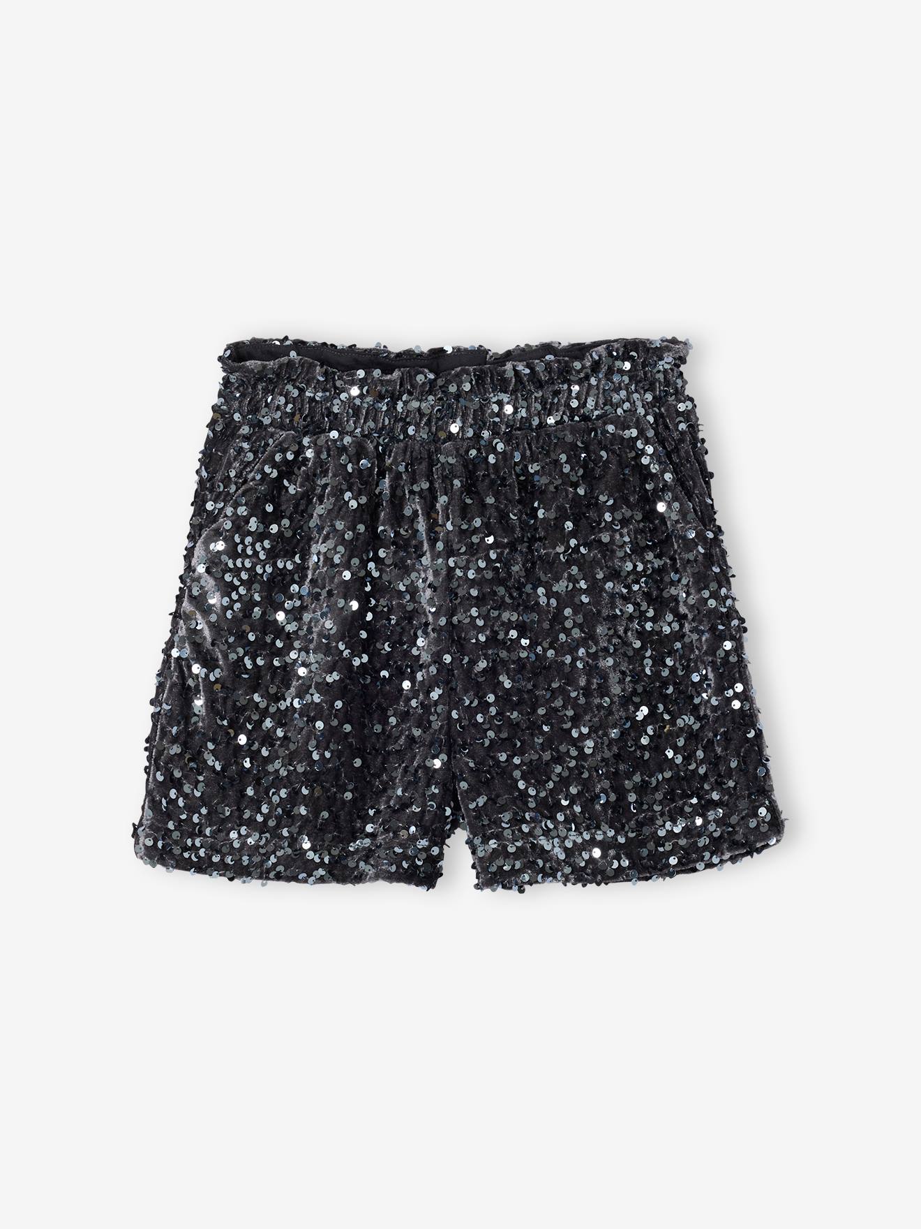 Festliche Mädchen-Shorts mit Pailletten von Vertbaudet