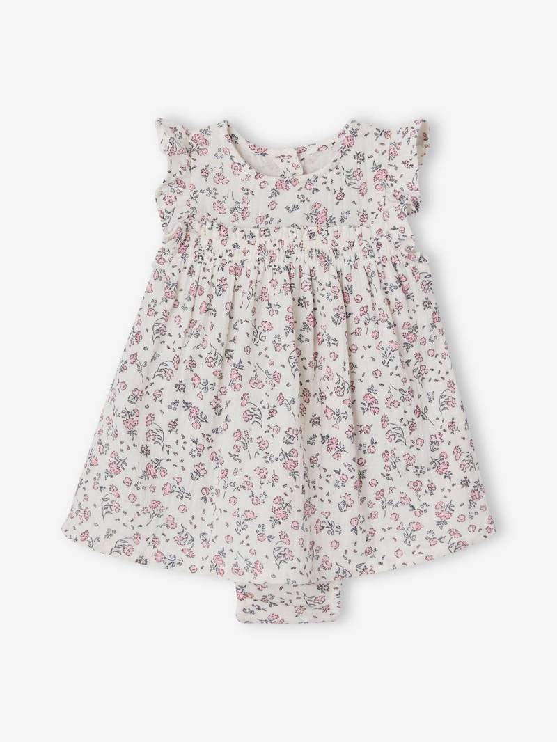 Festliches Mädchen Baby Kleid mit integriertem Slip von Vertbaudet