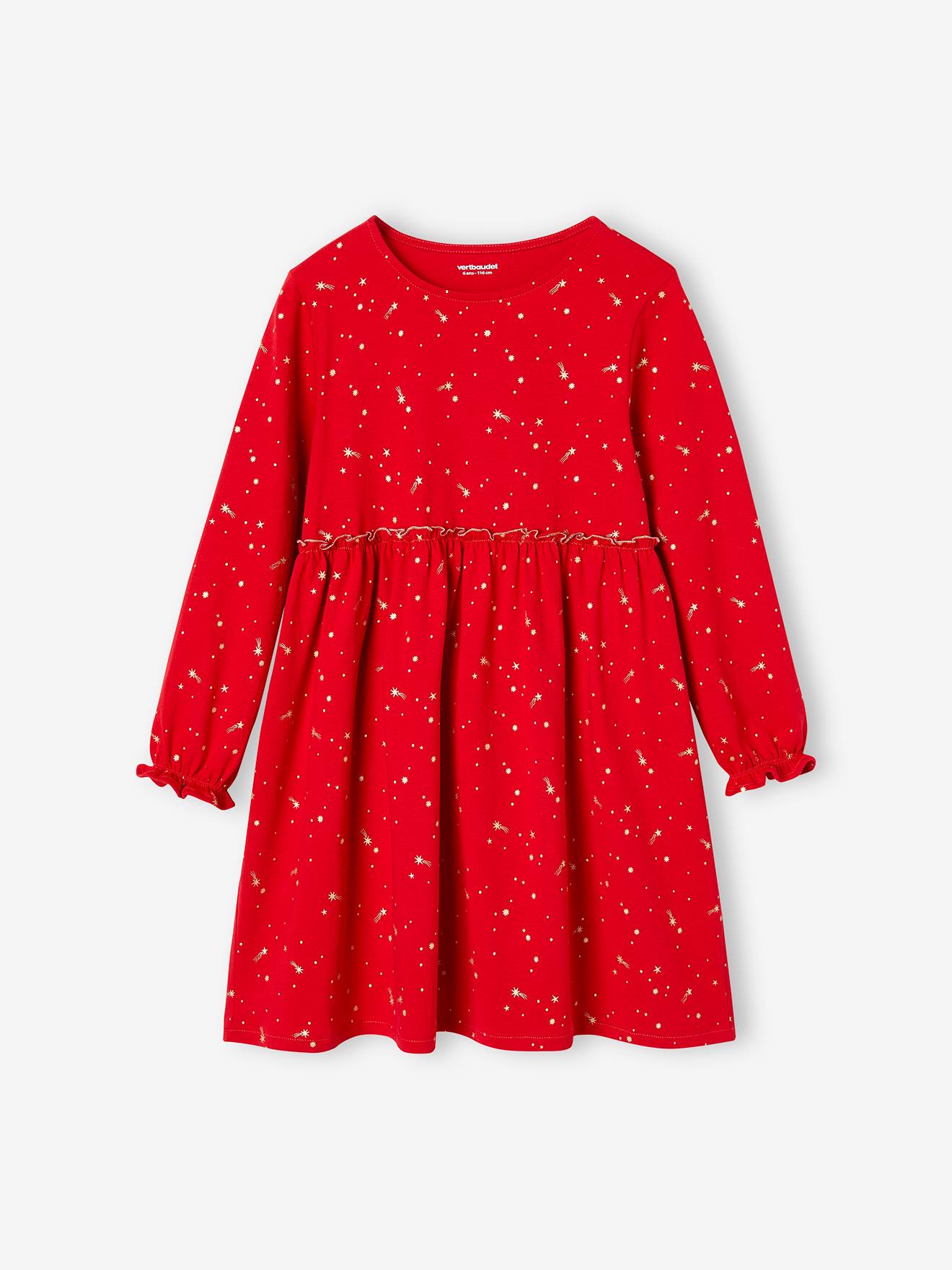 Festliches Mädchen Kleid mit Glanzsternen Festliches Mädchen Kleid mit Glanzsternen von Vertbaudet