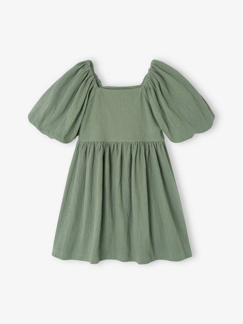 Festliches Mädchen Kleid mit Reliefstruktur salbei von Vertbaudet